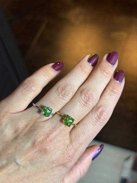 Anello minimal con muschio stabilizzato